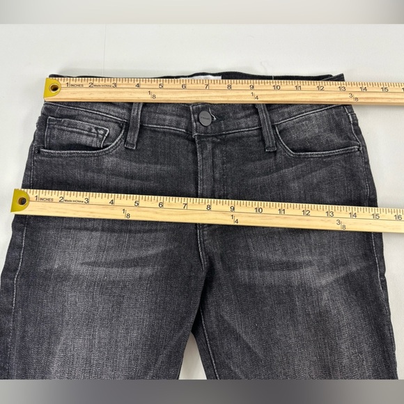 Frame Womens Sz 25 Le Skinny De Jeanne Stretch Black Dark Wash Denim Jeans - Picture 8 of 12